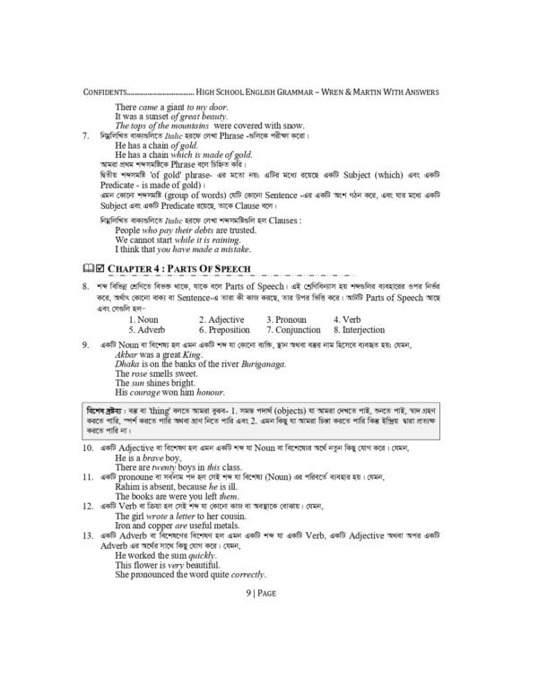 High School English Grammar and Composition Bangla With Answer - Image 9